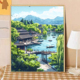 宝藏湾 饰画数字画 数字油画diy西湖春色风景手工油画填色画客厅装