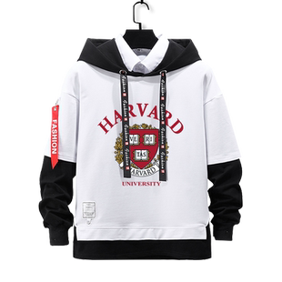 美国高校哈佛麻省理工普林斯顿大学假两件连帽卫衣男女儿童装外套