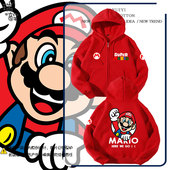 连帽外套 学生款 超级玛丽马里奥路易吉耀西游戏开衫 卫衣男女儿童装