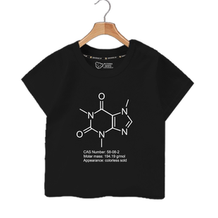 化学分子式咖啡因多巴胺爱情生物神经儿童T恤短袖男女学生半袖衫