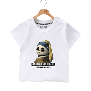 世界名画恶搞梵高皮卡丘向日葵呐喊猫咪短袖T恤衫男女儿童装半袖