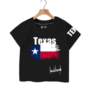 得克萨斯州美国美利坚川普签名版短袖T恤衫男女儿童装学生款半袖