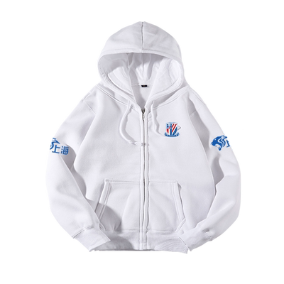 上海申花队足球迷服开衫卫衣