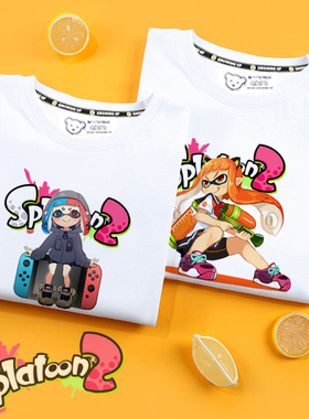 喷射战士Splatoon2游戏动漫二次元男儿童装T恤短袖学生女童半袖衫