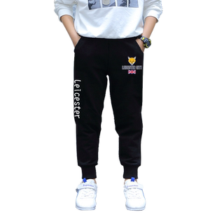 莱斯特城队服蓝狐瓦尔迪足球运动长裤束小脚卫裤子男女学生儿童裤