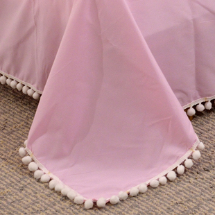 2.0米被单 1.8 ins网红梨花毛球球绒球床单单件纯色学生1.2m 1.5