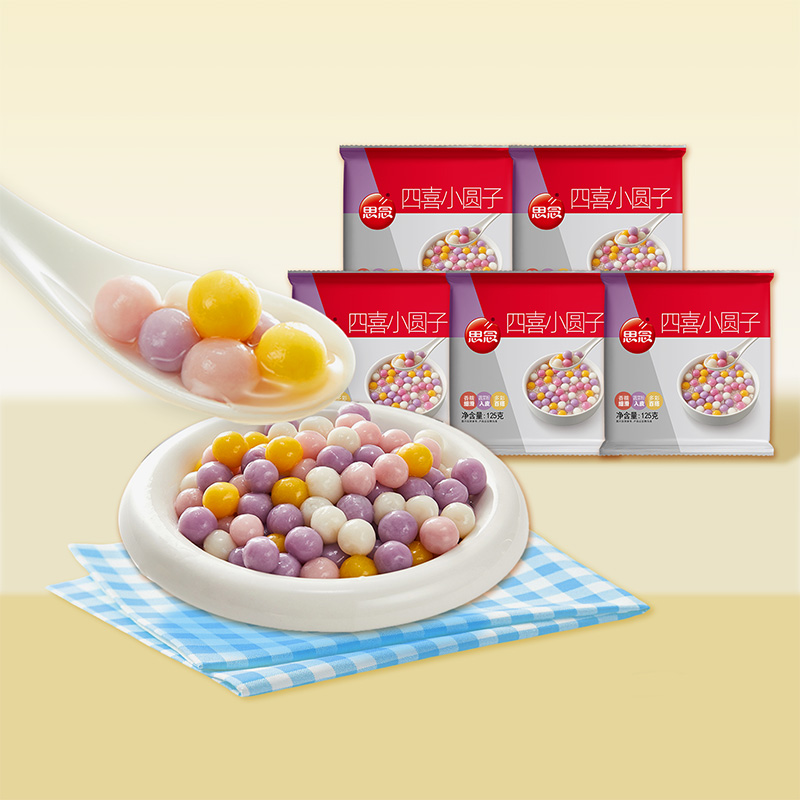 思念四喜小圆子，甜品搭配