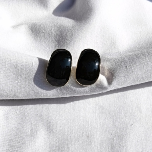 青岛外贸流行饰品欧美原单个性 小众复古滴釉925银针精品耳钉