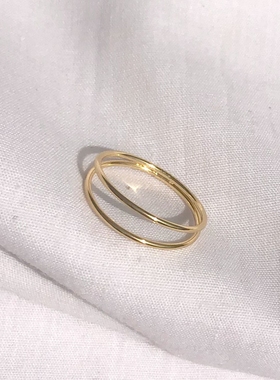 其他女铁日韩简约戒指镀真金