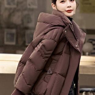 高级感超好看短款羽绒棉服女冬季2025年新款时尚洋气欧货棉衣外套