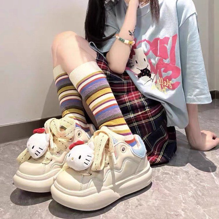 暴力熊旗舰店官方正品2024新款夏季潮百搭休闲男鞋厚底板鞋女807