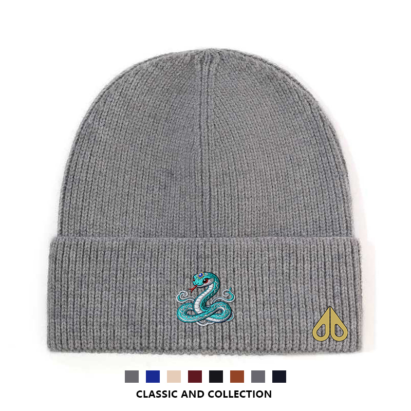 MOOSE剪刀四季时尚休闲百搭蛇年限定针织帽男女同款套头冷帽潮流