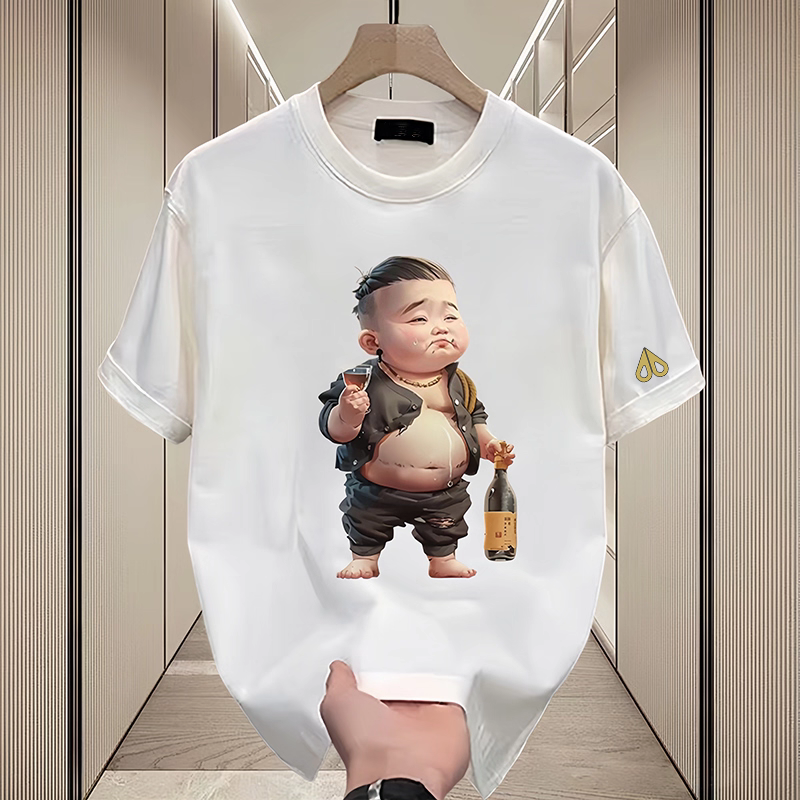 剪刀四季青春活力风卡通印花短袖T恤男女宽松落肩袖百搭个性上衣,女装/女士精品,T恤,淘宝优惠券,粉丝福利购,淘宝优惠卷