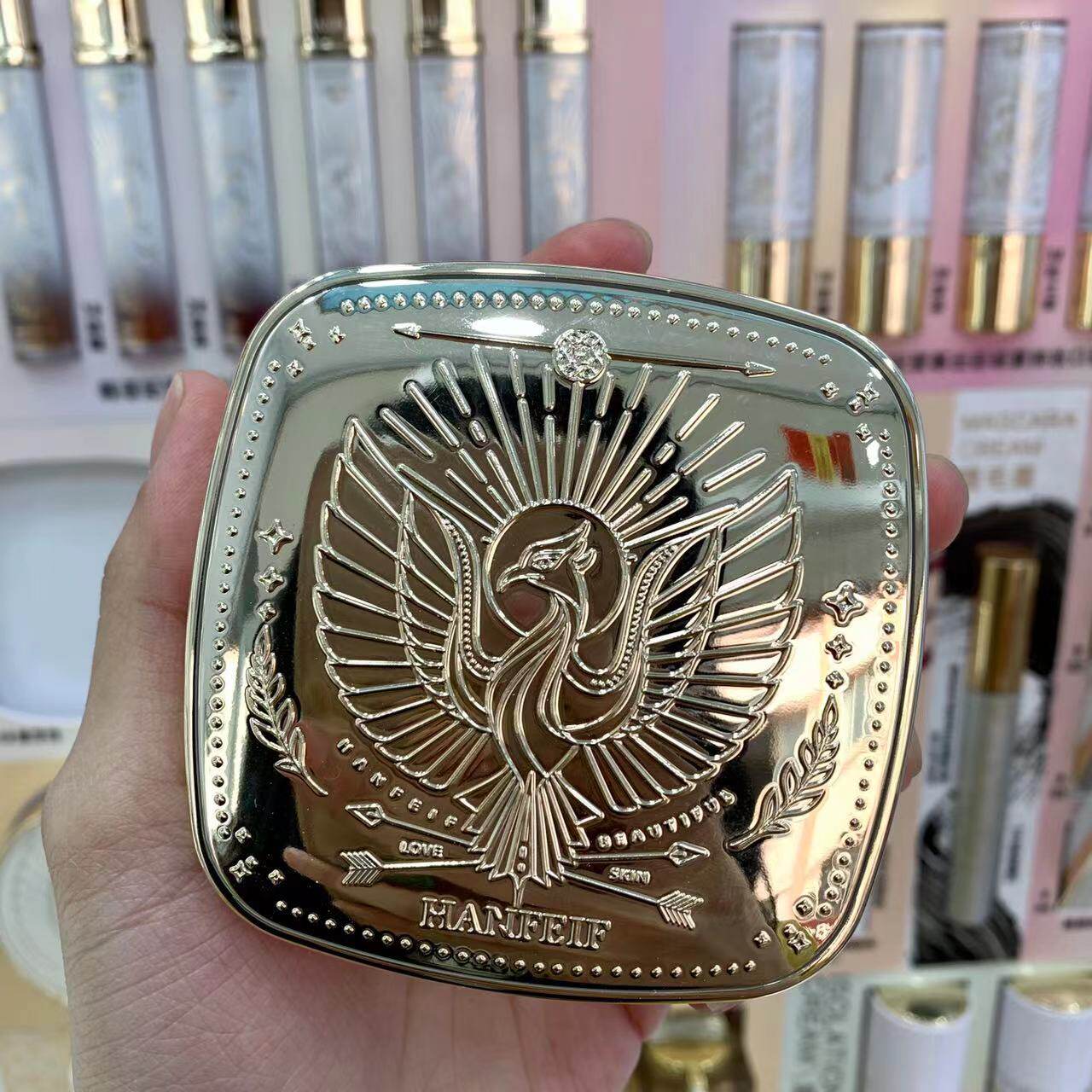 韩菲妃白金奢宠无暇持妆气垫cc霜遮瑕粉底液提亮保湿不易脱妆服帖