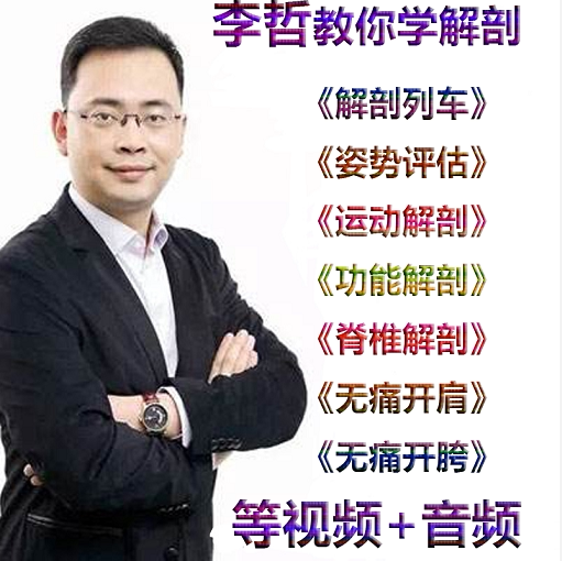 李哲教你学解剖教程视频大全解剖列车姿势评估产后修复骨关节康复