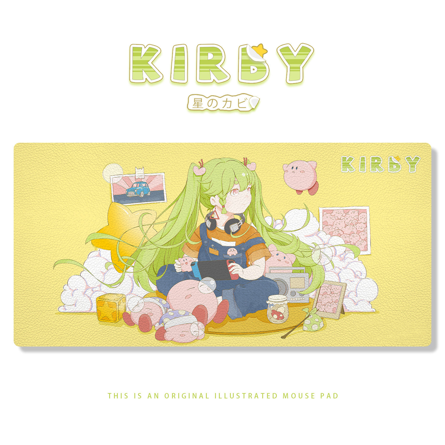 9397号列车二次元插画超大鼠标垫电脑键盘垫笔记本垫高端皮革桌垫