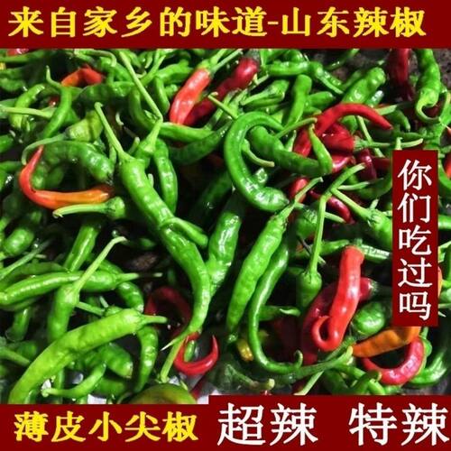 山东枣庄本地土辣椒勾椒薄皮尖椒特辣新鲜采摘辣子鸡专用辣椒