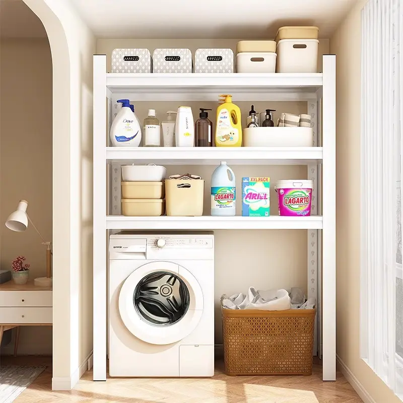 Washing machine rack storage shelf multi-layer goods shelves