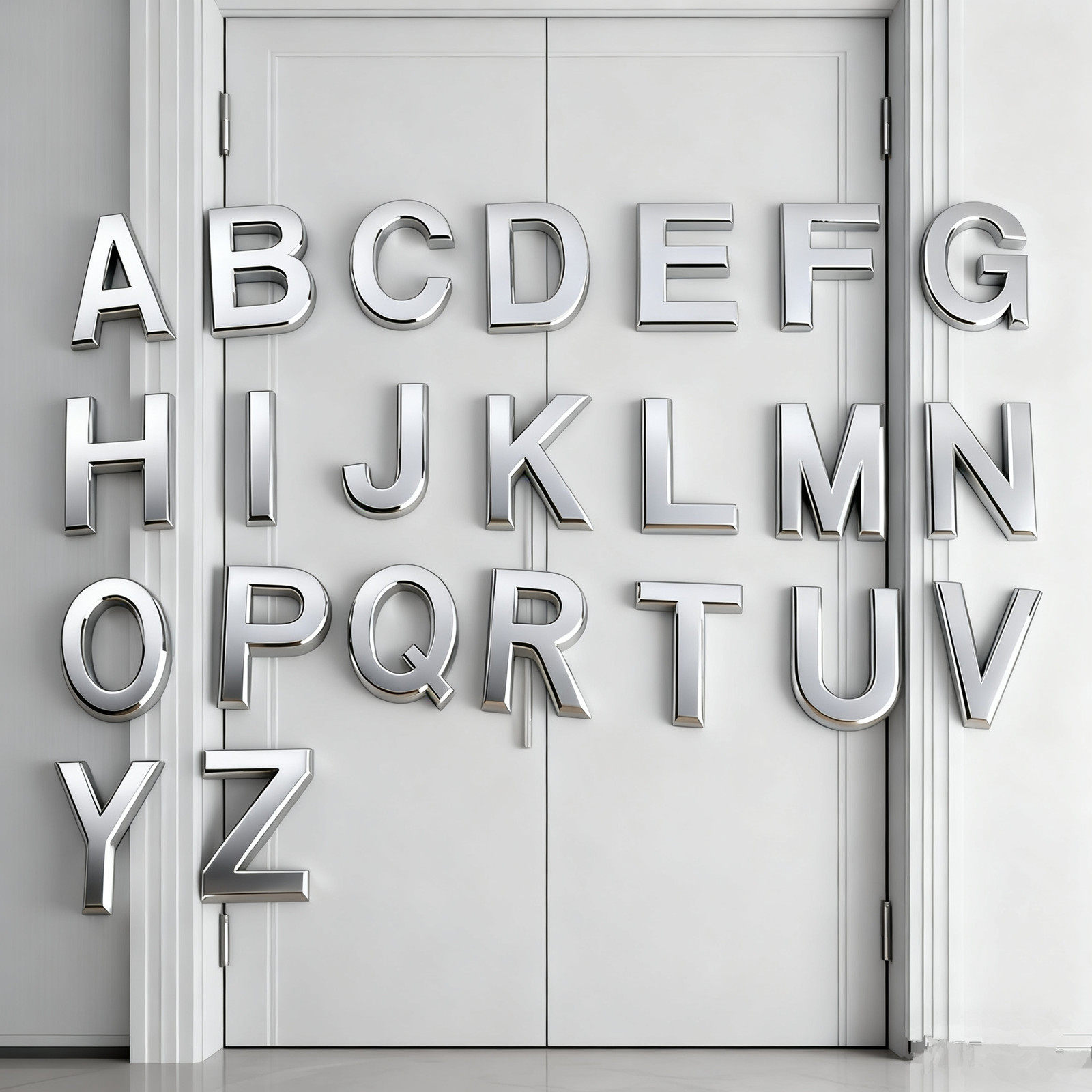 5/7cm字母电镀广告标牌 字母标牌 宿舍门头号码牌 house