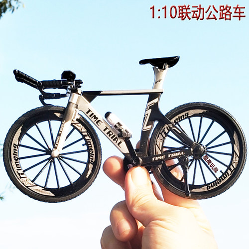 合金110联动自行车玩具公路车