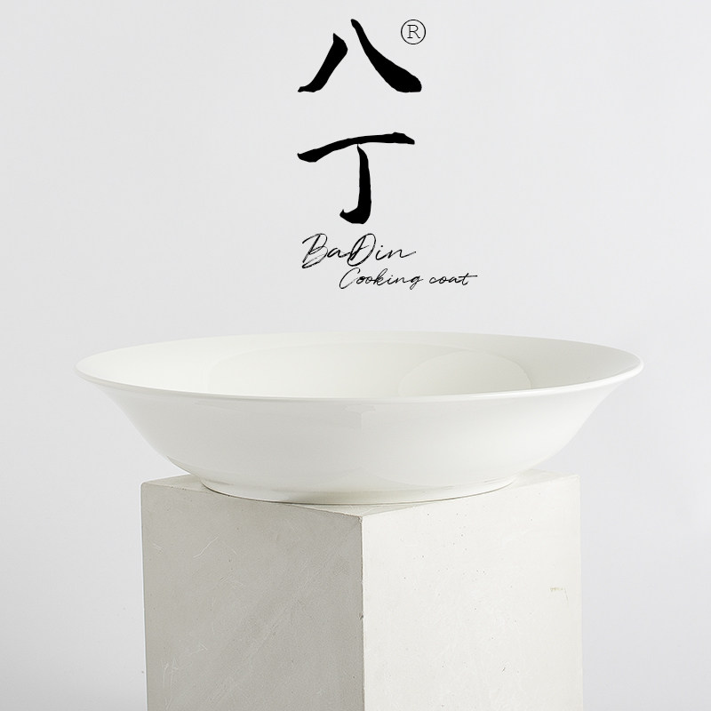 日式简约风格纯白汤碗大餐具骨瓷图片