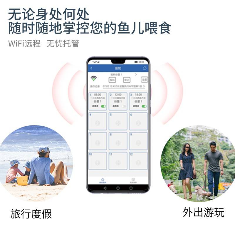 依动华莱斯时箱小鱼型鱼海自喂喂器金缸水能族食智缸鱼69230食定