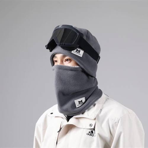 冬季保暖帽子户外骑行电动车加绒加厚男女款护颈护耳防风脖套围脖