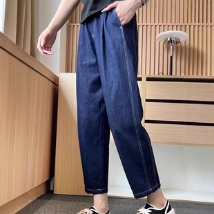 小个子宽松显瘦弹力九分老爹裤 大码 8355 女春夏薄款 孕妇牛仔裤