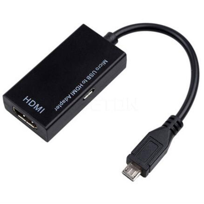 Micro USB 转hdmi母高清线转换头投影仪音视频安卓手机电视连接线