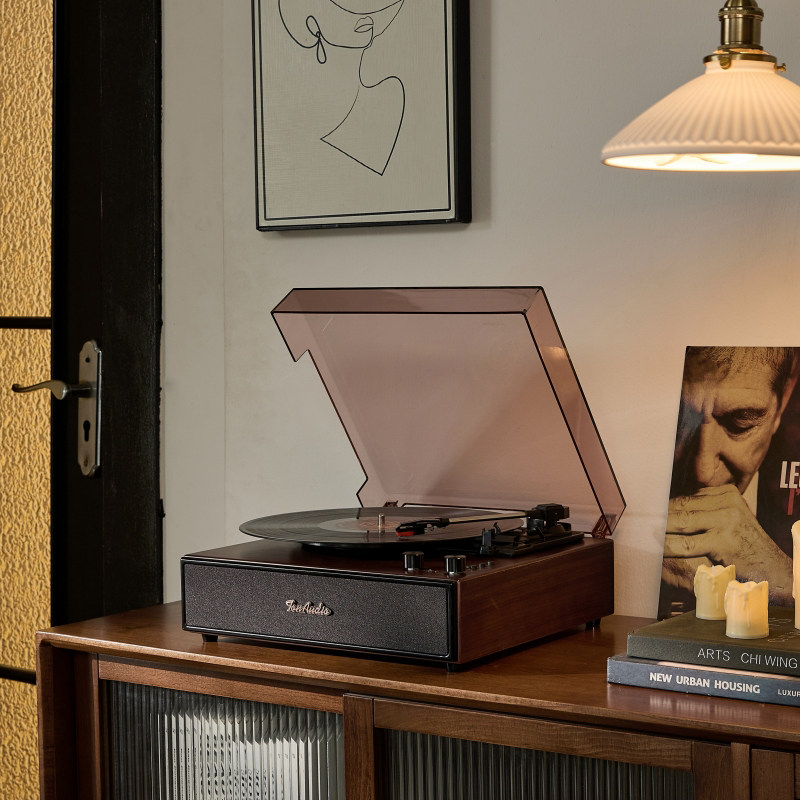 唐典P-02黑胶唱片机复古留声机音响欧式蓝牙音箱生日礼物LP电唱机