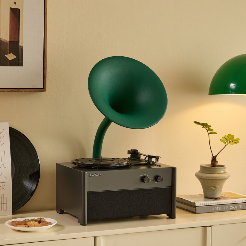 唐典LP留声机现代家用装饰摆件轻奢黑胶唱片机蓝牙复古音响礼物