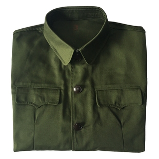 确良涤卡干服绿色套装 65式 子 单上衣单裤 男聚会怀旧演出服 军装