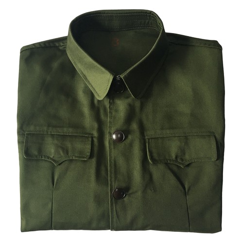 65式军装单上衣单裤子的确良涤卡干服绿色套装男聚会怀旧演出服