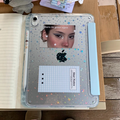 【蓝色星星背卡】ipad保护套