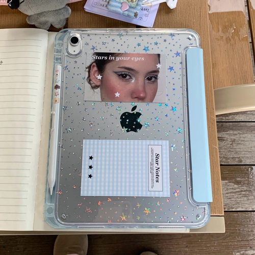 【蓝色星星背卡】ipad保护套