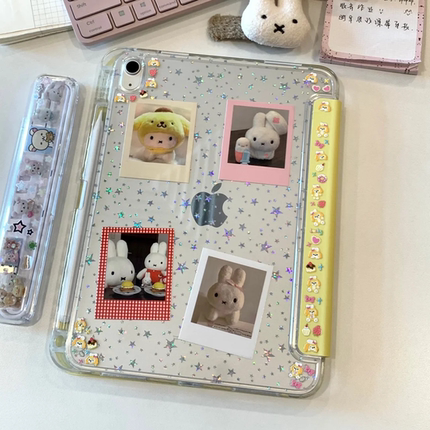 CanvasCase《柠檬黄》原创设计星星背卡拍立得米菲兔适用于ipad11防弯磁吸保护壳三+Y折带笔槽ipad10代平板套