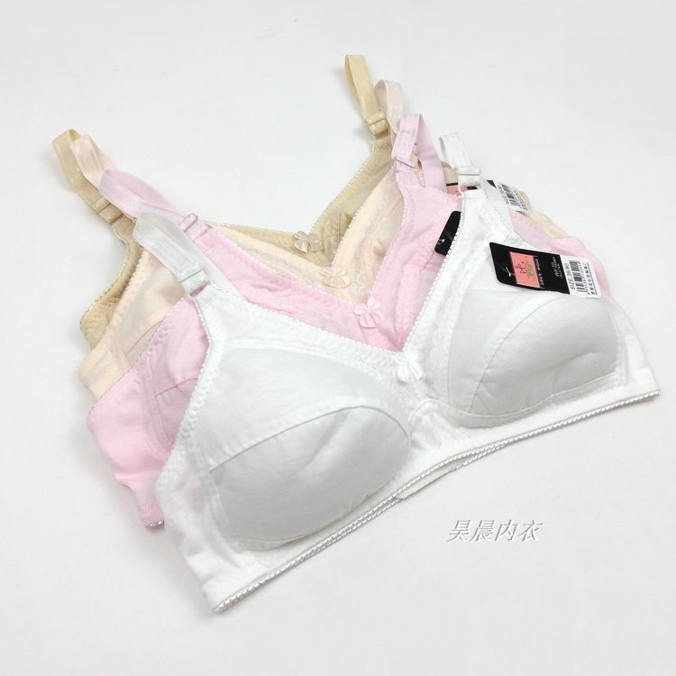 中老年无海绵超薄款排扣少女内衣