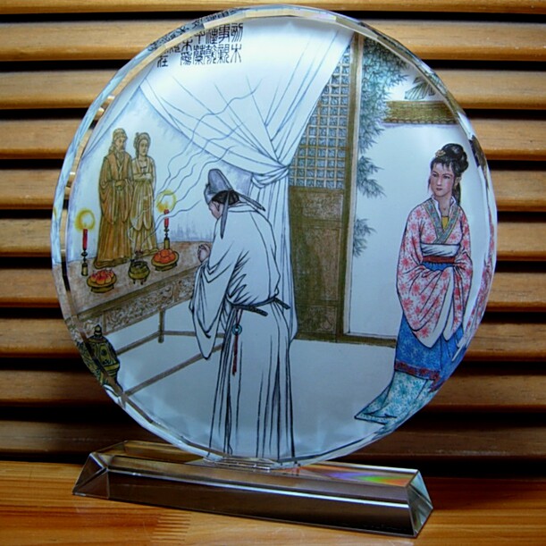 丁兰刻木事亲纪念品礼物装饰品摆设工艺品二十四孝收藏品礼品摆件