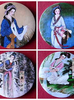 西施浣纱胸章装饰品配件礼物礼品纪念品胸针收藏品四大美人徽章