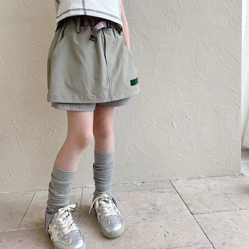 儿童户外夏季防走光工装裙女童韩版宽松透气薄款短裙女孩百搭童装