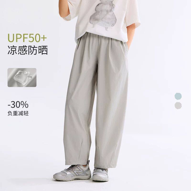 女童夏季百搭防晒裤儿童凉感透气休闲裤大童韩版宽松女孩洋气裤子