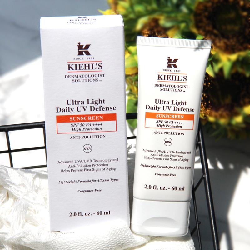 kiehl's科颜氏柔润防晒隔离乳霜60ml清爽不油腻防水防汗SPF50