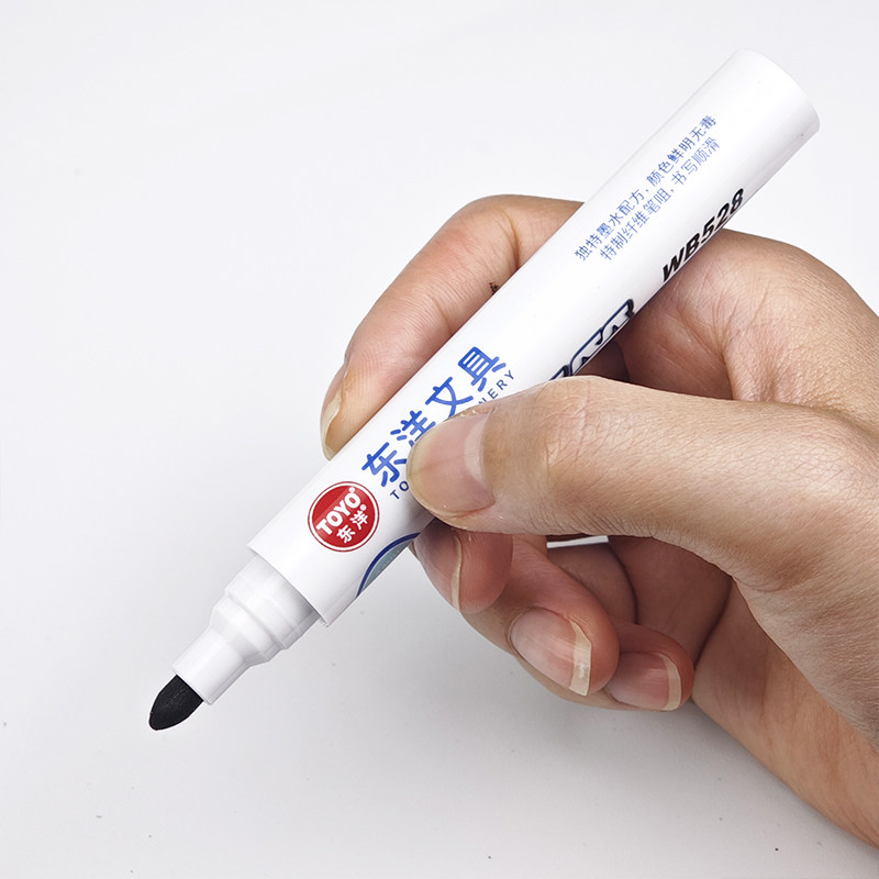 기존 TOYO 화이트 보드 펜 수성 펜 지울 수 있는 펜 화이트 보드 지울 수 있는 펜 검정 대형 펜 교사의 드로잉 보드 펜