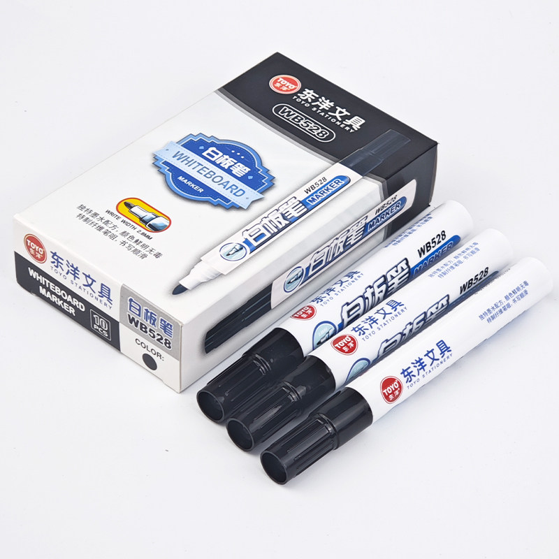 기존 TOYO 화이트 보드 펜 수성 펜 지울 수 있는 펜 화이트 보드 지울 수 있는 펜 검정 대형 펜 교사의 드로잉 보드 펜
