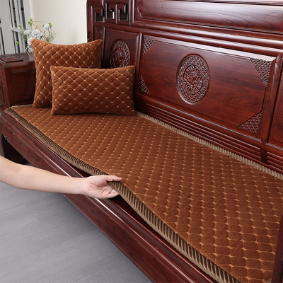 新中式沙发垫红木椅垫实木座垫子
