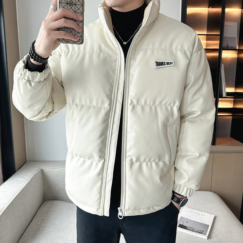 装饰物无品牌潮立领仿皮衣外套