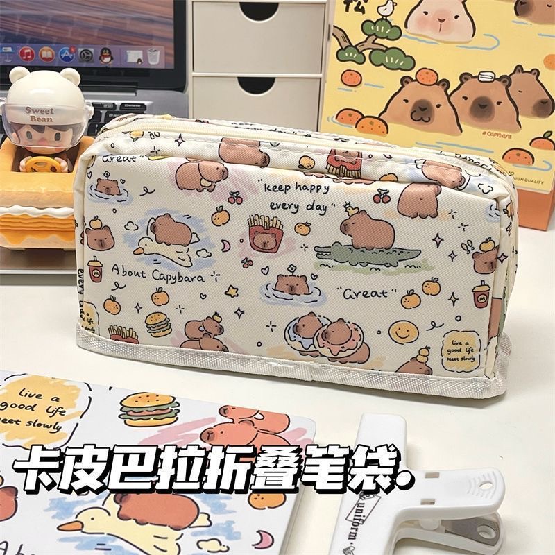 ins卡皮巴拉折叠笔袋可爱学生