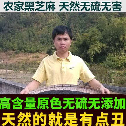 深山自产黑芝麻生黑芝麻干货古法九晒黑芝麻油麻包邮优质新货生晒