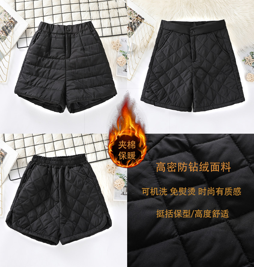 清仓捡漏~撤柜外贸尾货羽绒棉短裤女秋冬保暖显瘦百搭外穿靴裤潮