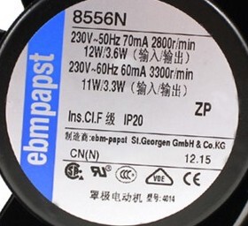 8556N 8556V 230V TYPE 9500A2 100V原装德国ebmpapst 耐高温风扇